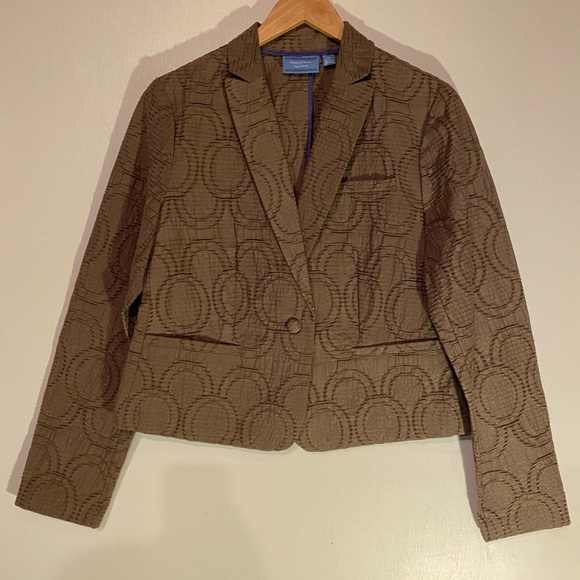 Vera Wang Jackets & Blazers - Simply Vera Patterned Blazer - Olive Green
